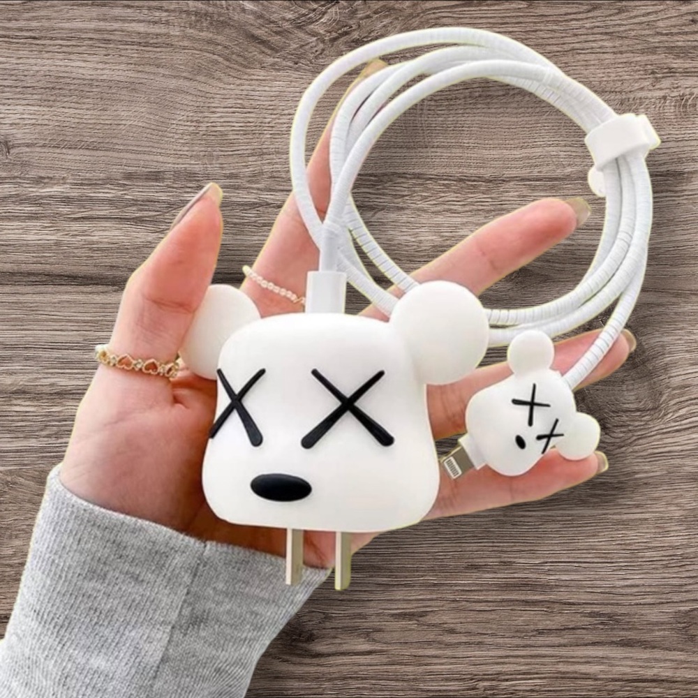 3D CARTOON IPHONE CHARGER CASE PROTECTOR